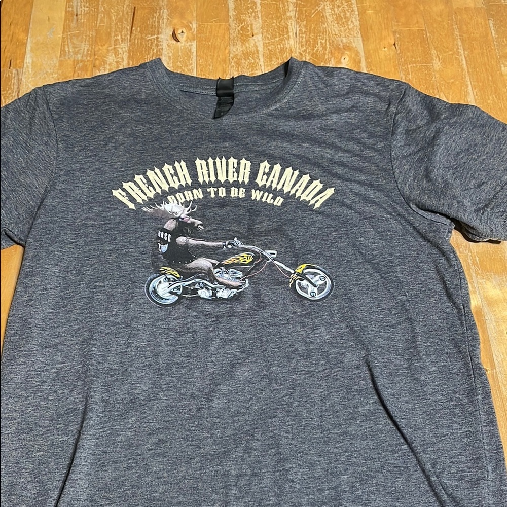 French River Canada Gray Graphic T-Shirt